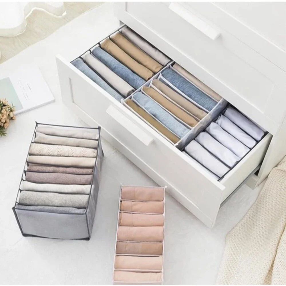 New in box 2 piece Organization Storage with 7 grids for jeans & T shirts - Picture 8 of 12
